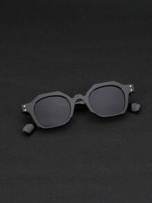 Óculos masculinos retrô com armação pequena e formato poligonal. Versáteis, ideais para viagens ao ar livre, festas e férias de verão na praia, garantindo que você seja o centro das atenções no seu estilo urbano.