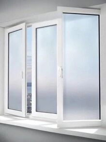 1 卷磨砂玻璃窗膜，家用防窥玻璃隐私膜，紫外线防晒膜，适用于室内、家庭、办公室、厨房、浴室窗户隐私膜