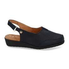Sandalias Cerradas Color Azul Marino Con Cuña Confort Para Mujer - Azul Marino - Ver 2