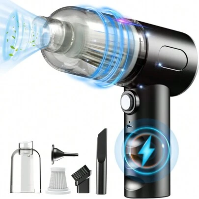 1PC 2000 MAh Mini Powerful Car Vacuum Cleaner, Cordless Household Cleaning Robot, Blow & Suction All-In-One Vacuum Cleaner For Cleaning Home, Keyboard, Sofa And Wet/Dry Vacuum Cleaner Vacuum Cleaner Accessories Cleaning Supplies Small Appliances