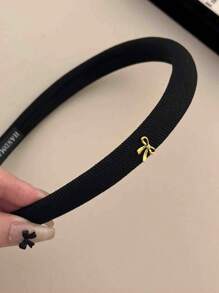 1 buc. Bentiță de păr retro minimalistă cu fluture, stil coreean, etichetă aurie, coroană de burete, de înaltă calitate, versatilă, nouă, la începutul toamnei, elegantă, nețesută, pe tot parcursul anului, bentiță de păr, bentițe de păr cu cerc