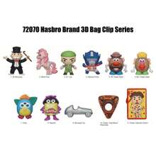 1 件 Hasbro 官方授权复古小马擎天柱先生大富翁等 Hasbro 3D 泡沫袋夹神秘大头袋夹人物钥匙扣钥匙圈适合妈妈爸爸男朋友有趣的圣诞节和万圣节礼物随机我的小马驹 G.I.JOE 变形金刚先生土豆头菲比