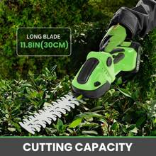 Cordless Grass Shear & Shrubbery Trimmer - 2 In 1 Handheld 24V Electric Grass Trimmer Hedge Shears/Grass Cutter Rechargeable Lithium-Ion Battery And Type-C Cable Included, 2-In-1 Handheld Hedge Trimmer, Cordless Grass Shear, 24V Electric Grass Trimmer & Shrubbery Trimmer, Battery Operated Hedge Trimmer For Garden/Lawn With Battery And Charger - Green - View 6