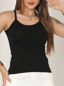 Kit Of 3 Women's Tank Tops Without Padded Underwire, Super Light Straps - 棕色,灰色和黑色 - 查看 4