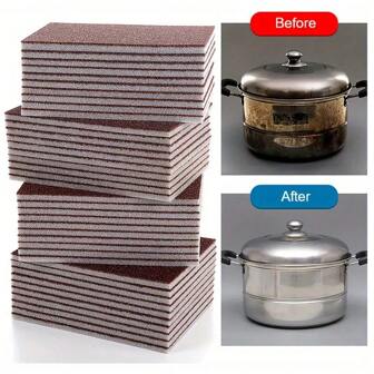 彻底改变您的厨房清洁习惯：Emery Magic Wipe - 终极锅具清洁解决方案！具有锅底除垢、铁锈去除、洗碗海绵块和百洁布等功能，可进行深度清洁和去污，立即升级您的清洁效果！