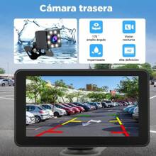 HIMICAR Autoestereo Portátil Estéreo con Inalámbrico Apple Carplay & Android Auto/Mirror Link, 7 Pulgadas IPS HD Pantalla Completa Táctil, Control de Voz, FM, Bluetooth, AUX, TF + Cámara Trasera - 1 - Ver 5