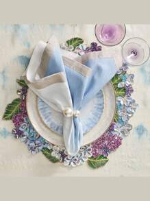 Pearl Napkin Rings, Napkin Holder,Wedding Table Setting, Elegant Pearl Design Metal Napkin Ring Set For Wedding Dinner Decoration, Faux Pearl Metal Decorations For Weddings, Parties And Banquets, Hotel Wedding Table Napkin Rings, The Surface Material Is Shiny, Adding Luxury To The Table Setting,Festival Family Gathering, Kitchen Dining Table Decor,Picnics, Dinner Party. - Multicolor - View 13