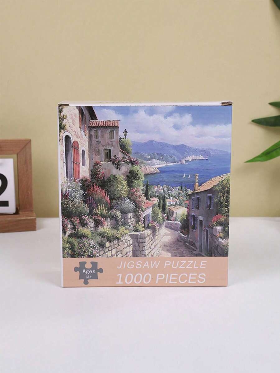 1000pcs Adult Landscape Jigsaw Puzzle Large Circular Puzzle Toys Exercise Your Brain!