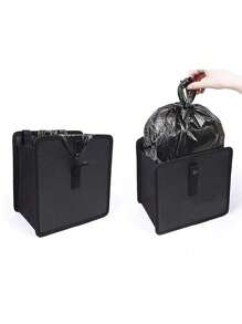 Large Capacity Car Trash Bin With Adjustable Strap Waterproof Foldable Car Trash Hanging Portable Car Trash Travel Storage Organizer