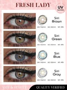 FRESH LADY 1 Pair Freshlady Contact Lens 2025 Collection 14.20mm Exotic Look Eye Contact Colored Contact Lenses For Wedding Valentine's Day Gifts 1 Year Disposable - 0 - View 2