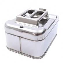 YUNRUX 10 Liter Petrol Canister Canister Fuel Canister Reserve 1 Piece With Pipe Petrol Canister Fuel Canister Reserve Canister Stainless Steel Steel - Silver - View 2