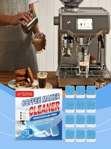 Coffee Machine Descaling Effervescent Tablets, Clean Limescale And Residue, Stainless Steel Coffee Machine Filter Net Cleaning Tablets