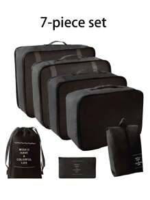 9pcs/1 Set Portable Travel Organizer Bags, Include Clothes/Cosmetic/Jewelry/Toiletry Storage Bags, Suitable For Business Trip, Vacation, Dorm, Bedroom Decor, Student/Teacher Clothing Storage, Essential Travel Accessories, Valentine's Day Gift,Boho Vibes - Multicolor - View 18