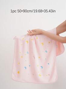 1/2条珊瑚绒吸水刺绣星空图案超柔软纤维浴室浴巾或洗脸巾，时尚柔软亲肤，适用于浴室、酒店、健身房、旅行、礼品、沙龙、运动、户外、海滩、学校、返校季、旅行配件、家居用品、毛巾、护肤品 - 粉色 - 查看 8