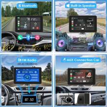 HIMICAR Autoestereo Portátil Estéreo con Inalámbrico Apple Carplay & Android Auto/Mirror Link, 7 Pulgadas IPS HD Pantalla Completa Táctil, Control de Voz, FM, Bluetooth, AUX, TF + Cámara Trasera - 1 - Ver 6