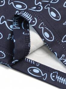 Herren Fischgrätenmuster Rundhals Kurzarm Lässig T-Shirt & Shorts Set mit Kordelzug Taille