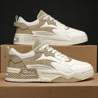 Autumn New Men's Casual Shoes, Low-Top Flat Lace-Up Fashion Running Sneakers, Versatile Sports Shoes