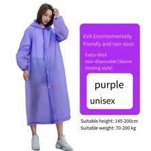 EVA Rain Coat, Reusable Thickened Rain Suit Set, Lightweight Anti-Downpour Adult Rain Poncho