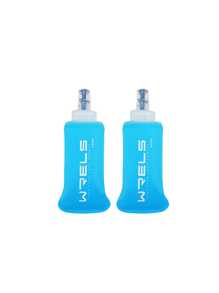 WRELS 1入組150ml/250ml/500ml薄荷藍色可摺疊攜帶式運動軟水瓶，適合男女用於跑步、露營和健身