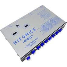 Hifonics HFEQ7 - Ecualizador gráfico de Audio de Coche de 7 Bandas 9 voltios 1/2 DIN con Entrada Auxiliar Frontal de 3,5 mm, Entrada Auxiliar RCA Trasera y entradas de Altavoz de Alto Nivel
