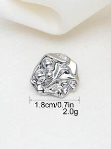 10 件/套不对称镂空玫瑰金属纽扣，适用于开衫、连衣裙、外套、毛衣、多功能装饰、DIY 工艺品配件 - 彩色 - 查看 15