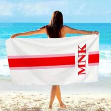 Customizable Beach Towel With Your Name - Personalized Striped Design, Perfect For Swimming, Camping & Travel, Multi-Functional, Ornamental, Reusable, Breathable, Adorable Workers, S, Dining Room, Bathroom, Living Room, Bedroom, Office, Tea Room, , Home, For Anniversaries, For Birthdays, For Weddings, For Graduation, For Housewarming Summer Holiday Bathroom Decor, Slow Summer Living Beach Essentials,Dorm Essentials - Multicolor - View 9