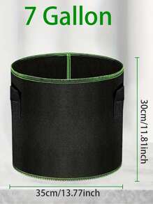1pc Non-Woven Fabric Reinforced Grow Bag For Planting, Thickened Green Cultivation Nursery Bucket With Handle