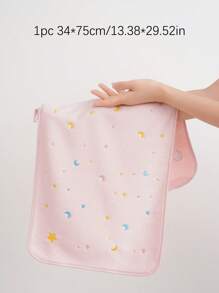 1/2条珊瑚绒吸水刺绣星空图案超柔软纤维浴室浴巾或洗脸巾，时尚柔软亲肤，适用于浴室、酒店、健身房、旅行、礼品、沙龙、运动、户外、海滩、学校、返校季、旅行配件、家居用品、毛巾、护肤品 - 粉色 - 查看 7