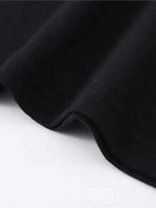 Women's Pink Camouflage Lip Print T-Shirt - Short Sleeve Round Neck Casual Top Machine Washable Spring/Summer, Casual Fashion Pattern T-Shirt - 黑色 - 查看 5