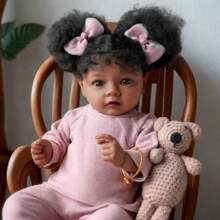 DreamyDolly Lifelike Reborn Baby Dolls Black Daisy Girl- 20 Inch Soft Body Realistic-Newborn Baby Dolls Handmade Real Life Baby Dolls With Clothes And Toy Gift For Kids Age Bebe Reborn Realistic Babies,Baby ,Reborn Baby ,Kids Toy,Realistic,Lifelike Baby Dolls,Toys ,Doll Toys - Baby Pink - View 8