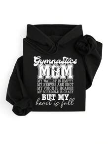 Gymnastics Mom Shirt, Gymnastics Mom Era Sweatshirt, Gymnastics Mom Life Hoodie, Gift For Gymnastics Mom, Wallet Is Empty T-Shirt, Heart Is Full Sweatshirts. SD-2178 - 黑色 - 查看 3