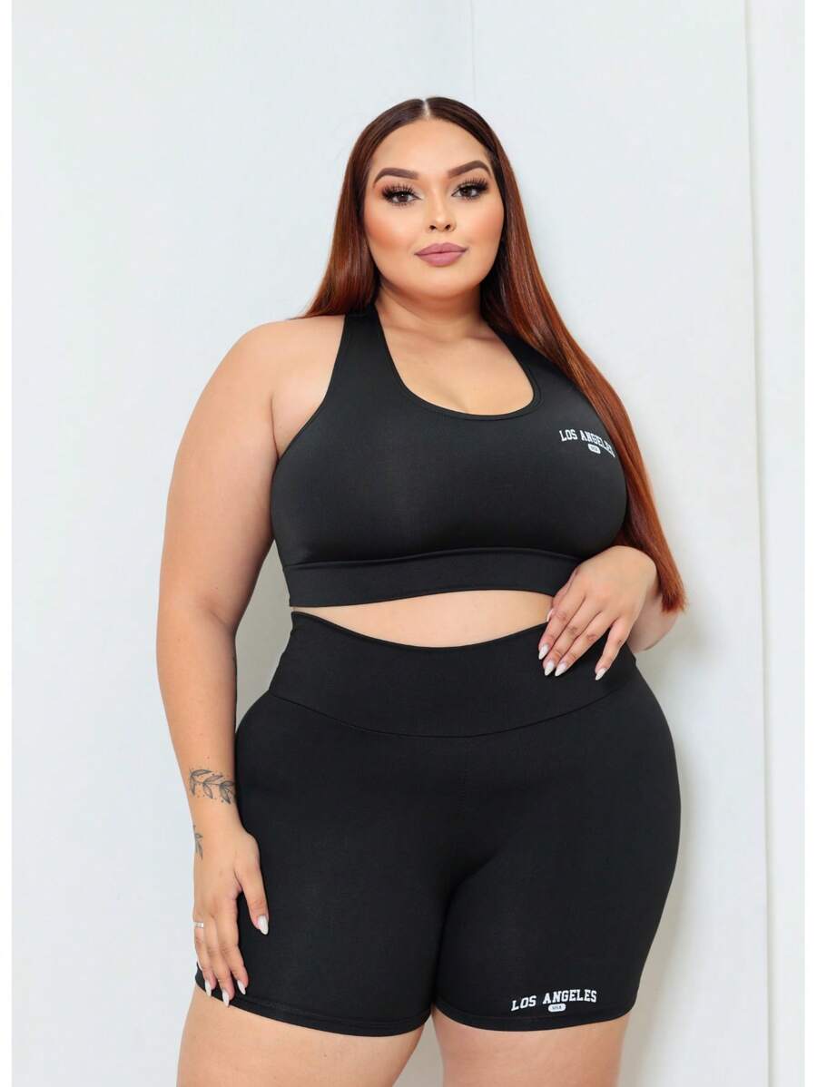 Conjunto Top e Shorts  Plus size  Academia Los Angeles