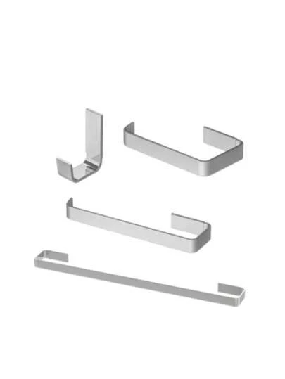 Acessórios Para Banheiro Quadrado 4 Peças  em Alumínio Preto ou Cromado Toalheiro de banho, Toalha Rosto, Gancho ou cabide Multiuso, Papeleira Porta Papel Higiênico