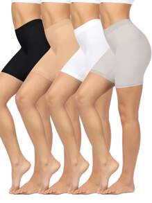 4 sztuki/zestaw bezszwowych, luźnych, wysokich spodni ochronnych