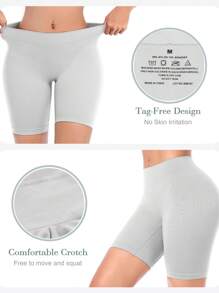 4 sztuki/zestaw bezszwowych, luźnych, wysokich spodni ochronnych