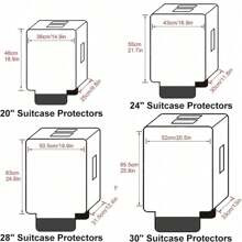 1pc Luggage Cover Luggage Protector Transparent Usable Suitcase Luggage Travel Bag Cover 20/24/26/28