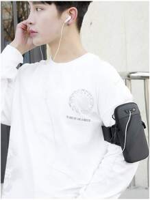 1 件手机臂带套、运动手机支架、钥匙卡夹、多功能腰包、迷你运动包、耳机线孔设计、反光防水面料、口袋跑步包、时尚腕包、户外装备包、手机袋、健身收纳袋、兼容 iPhone 和所有手机，适用于健身房跑步快走旅行徒步旅行骑行远足 - 彩色 - 查看 4