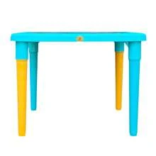Mesa infantil colores desmontables para aprendizaje y comedor temática Dinosaurio y Unicornio mesas para niños resistentes y coloridas para juego estudio y alimentación fácil de armar y limpiar - Azul - Ver 9