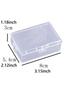 1pc Multi-Function Transparent Plastic Box - Various Sizes, For Organizing Beads, Crafts, Diamond Painting, Earphones, Cables, Chargers, Small Desktop Items Storage - High Transparency - View 8