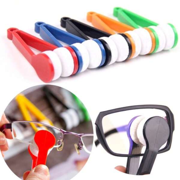 6pcs Portable Glasses Cleaning Clip, Multi-Functional Glasses Cleaning Tool Kit, Fashion Mini Eyeglasses Cleaner For Phone Screen, Camera Lens, Brush, Microfiber Cloth, Suitable For Students, Men, Women, Elderly