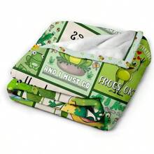 1pc Frog Blanket Gift Super Soft And Comfortable Flannel Blanket Nap Blanket