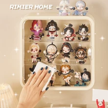 1/120 piezas Vitrina para figurinas de caja ciega, Vitrina de pared, Estantería acrílica transparente para exhibir figurinas, Caja de almacenamiento y organización a prueba de polvo para muñecas y juguetes, sin necesidad de perforar