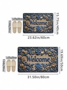 1pc Abstract Line Print High Elasticity Absorbent Non-Slip Bathroom Mat, Kitchen/Entrance Decorative Floor Mat Back To School Entryway Decor Bathroom Kitchen Decor