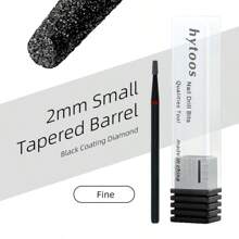 hytoos 黑钻指甲钻头 3/32 英寸角质层钻头，用于指甲钻去除死皮角质层，指甲工具 - 黑色 - 查看 44