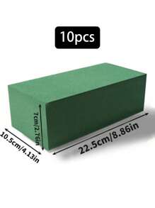 20pcs/10pcs/8pcs/1pc/2pcs/4pcs/6pcs 5.51in X 3.14in X 1.77in - Wet & Dry Flower Foam Bricks, Green Polystyrene Foam Blocks For Flower Arrangement, Plant Decor And Crafts, Suitable For Wedding Decor, Bridal Backdrop, Wedding Arch, Table Centerpieces, Bouquet Filler, Also Applicable For Christmas, Halloween, Thanksgiving, Back-To-School, Valentine's Day, Teacher's Day, Mother's Day