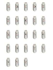 Gương trang điểm và làm tóc gấp gọn 2 trong 1 - Để bàn di động, chữ cái A-Z màu đen và họa tiết hoa, dụng cụ làm đẹp du lịch hiện đại, lược gấp kèm gương trang điểm, tiện lợi mang theo, lược đệm khí đa năng, bàn chải massage da đầu (Không bao gồm các mẫu Q/U/X) - Bạc - Xem 2