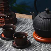 手工竹编隔热杯垫，茶杯垫，高端茶道用品 - 彩色 - 查看 5