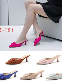Scarpe casual alla moda con tacco alto, adatte per l'uso quotidiano, eleganti tacchi alti per le donne - Rosa - Visualizzare 2