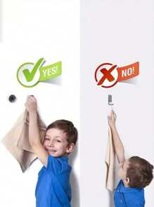 2 Stücke selbstklebender, wandmontierter Handtuchhalter, runder Handtuchhalter, geeignet für Badezimmer, Küche und Zuhause, kann an Wand, Schrank, Garage geklebt werden, ohne Bohren, kann als Badezimmerschrank, Haken, Wanddekoration, Fotorahmenhalter verwendet werden, weiß und schwarz