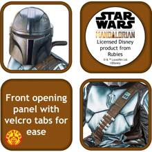KIWI Adaptive Mandalorian Costume For Kids - Officially Licensed Star Wars Saga Character Costume - Iconic Character Costume Authentic Mandalorian Design - Adaptive Mandalorian Costume - Perfect For Carnival, Parties And Themed Events - 彩色 - 查看 2